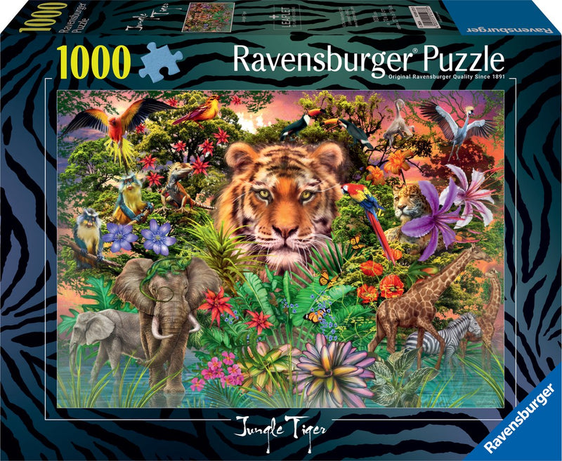 ギャラリービューアに画像をロードする, Merkloos sans marque ravensburger | puzzel | jungle tiger | 1000 stukjes
