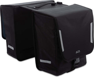 Acid pannier bag ciy 15 classic double - 60 l - dubbele fietstas - voor elektrische en standaard fietsen - inclusief regenhoes - reflectoren - l35 x b34 x h47 cm - zwart