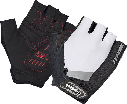Gripgrab - supergel padded korte vinger zomer fietshandschoenen wielrenhandschoenen met padding - wit - unisex - maat m