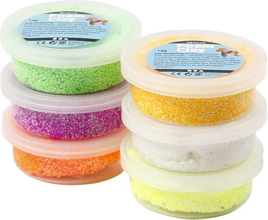 Foam clay ®, 6x14 gr, kleuren assorti