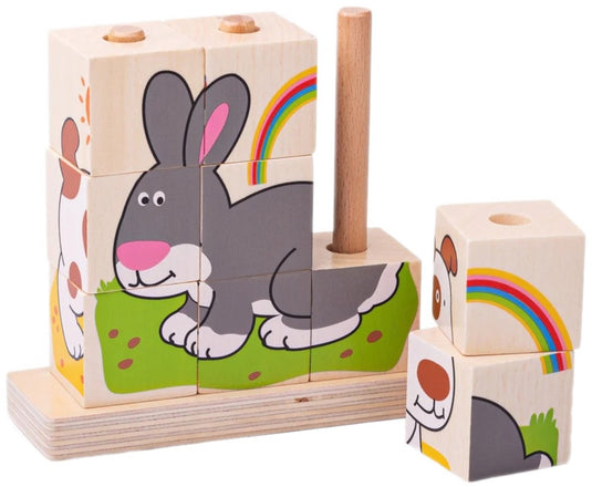 Bigjigs stapelblokken huisdieren.