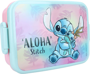 Vadobag lilo stitch - roze en blauwe deksel - lunchbox