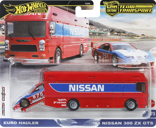 Hot wheels car culture: team transport hrv44, voertuigenset, 3 jaar, metaal, blauw, rood