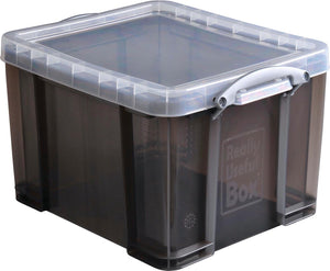 Really useful box 35 liter transparant gerookt