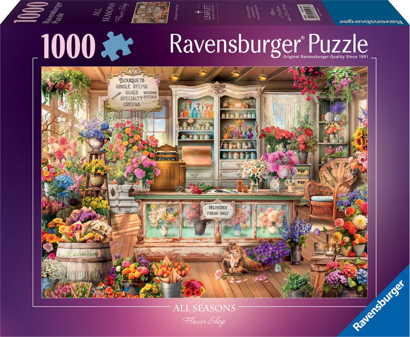 Afbeelding laden in galerijviewer, Ravensburger legpuzzel all seasons flowershop, 1000st.
