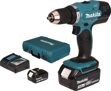 Makita ddf453rfe 18 volt accu schroefboormachine met 2x 3.0ah li-ion accu en lader in koffer lxt accu's