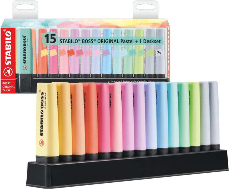 Afbeelding laden in galerijviewer, Stabilo boss orginial markeerstiften - pastel - 15 stuks - 14 kleuren

