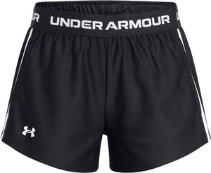 Under armour g tech play up short-blk meisjes sportbroek - zwart zwart wit