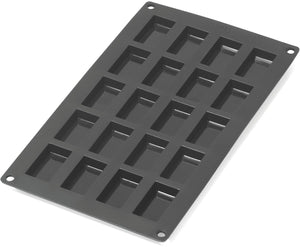 Lékué bakvorm 20 financiers - siliconen - black
