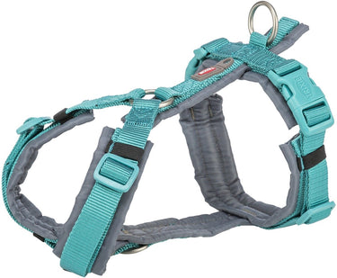 Trixie hondentuig premium trekking aqua blauw grafiet grijs