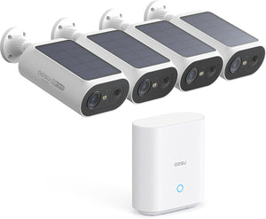 Aosu solarcam p1 se - 4 beveiligingscamera’s met 2k resolutie - zonne-energie - 2-weg audio - ai