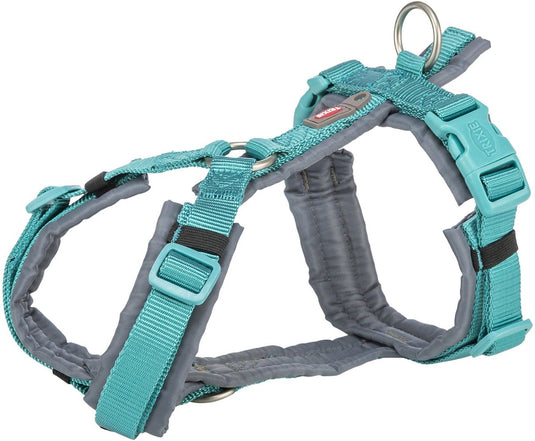 Trixie hondentuig premium trekking aqua blauw grafiet grijs