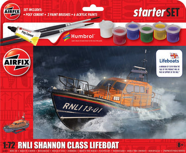 Airfix modelbouwpakket militaire voertuigen - 55015 reddingsboot van de rnli shannon-klasse - starter set plastic - 1:72 - modelbouw