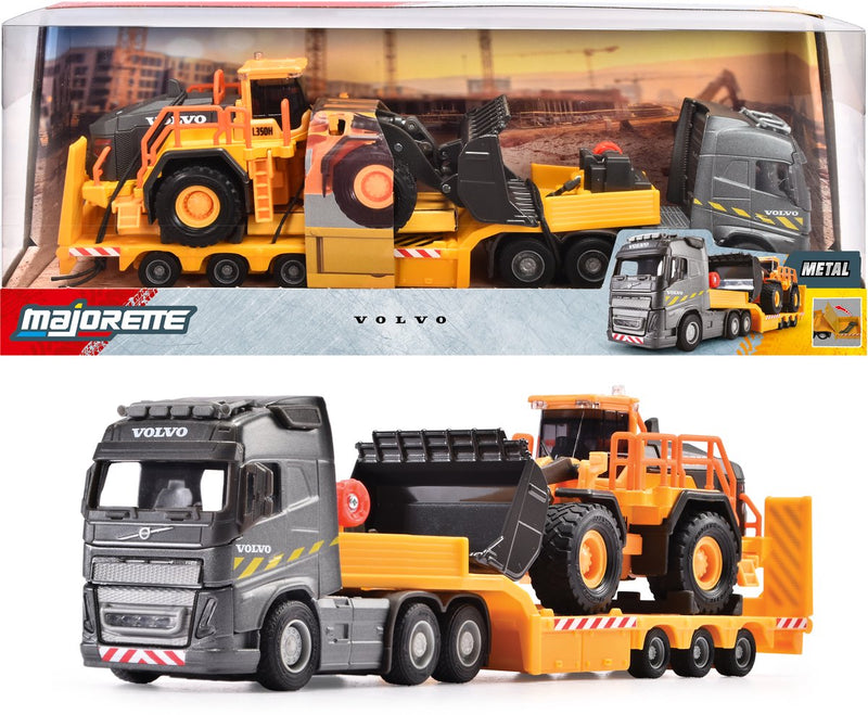 Afbeelding laden in galerijviewer, Majorette volvo fh16 truck met oplegger en wiellader

