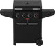 Barbecook luca 412 gasbarbecue met kast en zijbrander zwart 145.4x60.3x112.3cm