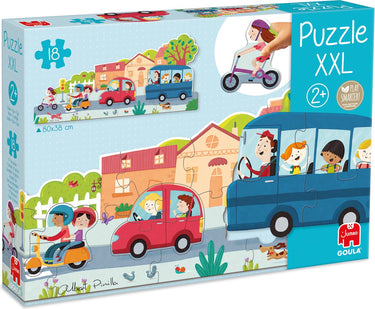 Goula jumbo - - puzzel xxl - voertuigen - 18 stukjes - vanaf 2 jaar