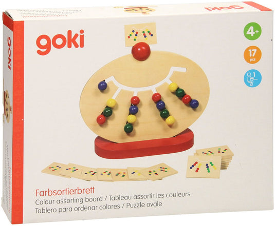 Goki kleurenrangschikspel 23x28cm, met 16 voorbeeldplaatjes, 4+ 4