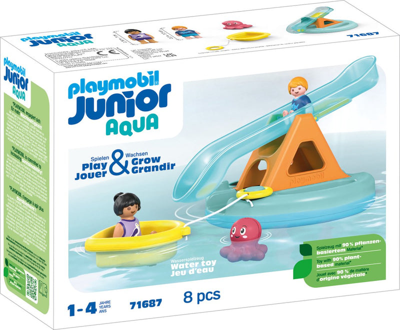 ギャラリービューアに画像をロードする, Playmobil junior zwemeiland met waterglijbaan - 71687
