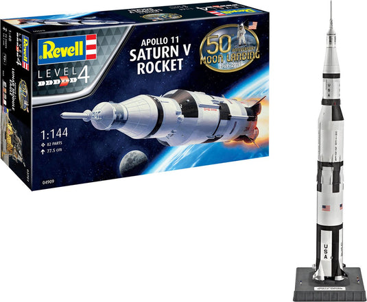 Revell modelbouwpakket militaire voertuigen - 04909 apollo saturn v plastic - 1:144 - modelbouw