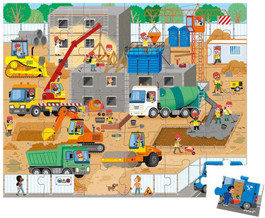 Janod - puzzel - op de bouwplaats