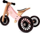 Kinderfeets 2-in-1 houten loopfiets driewieler tiny tot plus - rose