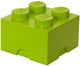Lego opbergbox brick 4, limegroen -