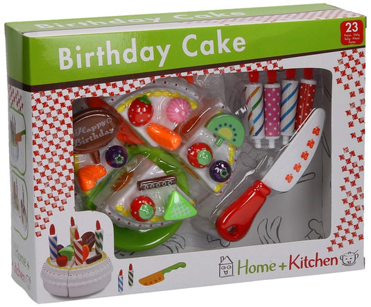 Johntoy home and kitchen verjaardagstaart - speelgoedeten en -drinken - in vensterdoos