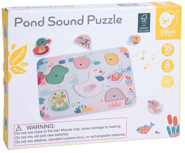 Classic world houten puzzel poel geluid educatief speelgoed.