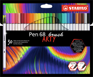 Stabilo pen 68 brush - viltstift - arty - set met 30 stuks