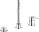 Grohe linaere new badkraan - opbouwdeel - driegats badrandcombinatie - chroom