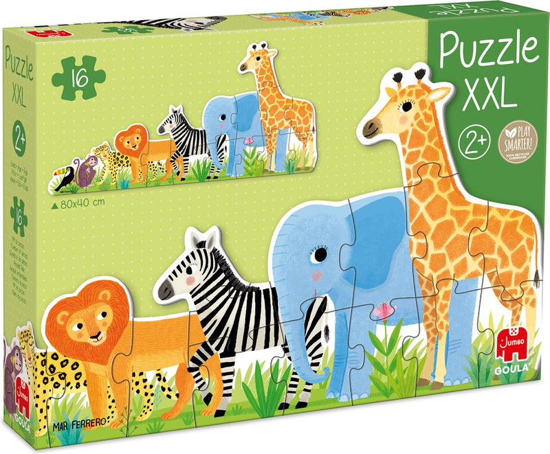 Chargez l'image dans la visionneuse de la galerie, Goula jumbo puzzel xxl jungle van klein tot groot - 16st.
