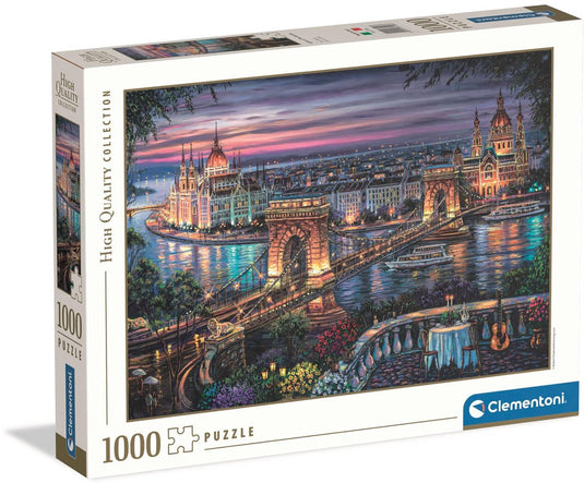 Ty clementoni lights of the danube - legpuzzel 1000 stukjes volwassenen - high quali collection - sfeervolle puzzel vanaf 14 jaar