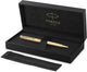 Parker sonnet ciselé special edition balpen, dop, huls en detail met gouden afwerking, medium, zwarte inkt