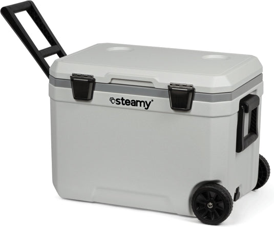 Steamy marine 45 roller - grote koelbox op wielen - speciaal voor op de boot - 45 liter - wit