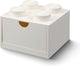 Lego - opbergbox bureaulade brick 4 - kunststof - wit