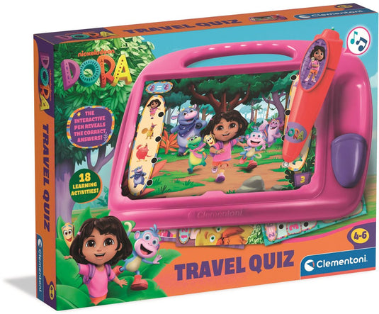 Clementoni - dora the eplorer - reisspel - travel quiz - vanaf 4 jaar
