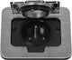 Orno hermetisch elektrische socket ,inbouwstopcontact ip55, opening hoek 110°, brushed aluminium