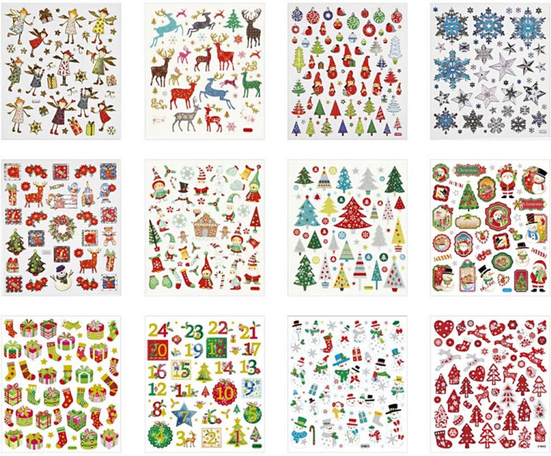 ギャラリービューアに画像をロードする, Creativ company stickerpakket kerst, 12vel
