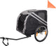 Flamingo fietskar - hondenfietskar - hondenkar - hondenfietskar opvouwbaar - hondenfietskar voor kleine en grote honden – grijs zwart, 80 × 57 × 64 cm | geschikt voor fiets e-bike - duurzaam, betrouwbaar en stijlvol!