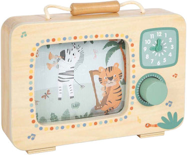 Small foot - houten televisie muziekdoos safari fsc