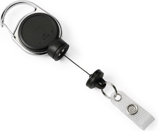 Durable badge reel - 60 cm - zwart - inclusief sleutelhouder