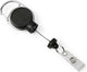 Durable badge reel - 60 cm - zwart - inclusief sleutelhouder
