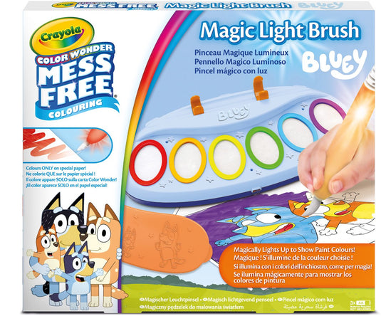 Crayola - color wonder magic light brush - bluey - vlekvrije verfset - creatieve activiteit en cadeau voor kinderen vanaf 3 jaar