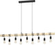 Eglo townshend hanglamp - e27 - 150 cm - bruin zwart - fsc hout