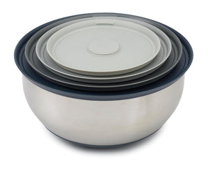 Joseph joseph - nest prep store 4 voorraadschalen met deksels - roestvast staal - zilver
