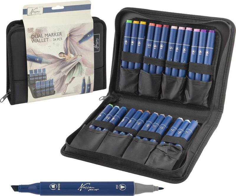 Laden Sie das Bild in Galerie -Viewer, Creative craft group nassau markeretui met 24 ronde dual markers
