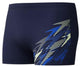 Speedo medley logo aquashort heren - strakke zwemshort heren - vormvaste zwemboxer heren - sportzwembroek heren met trekkoord - marine blauw - s