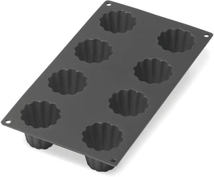 Lékué bakvorm 8 mini cannelés bordelais - siliconen - black