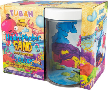 Tuban - hydrophobic sand set – 5 colors with aquarium, juwelierswerk zand voor kinderen, 3 jaar, meerkleurig