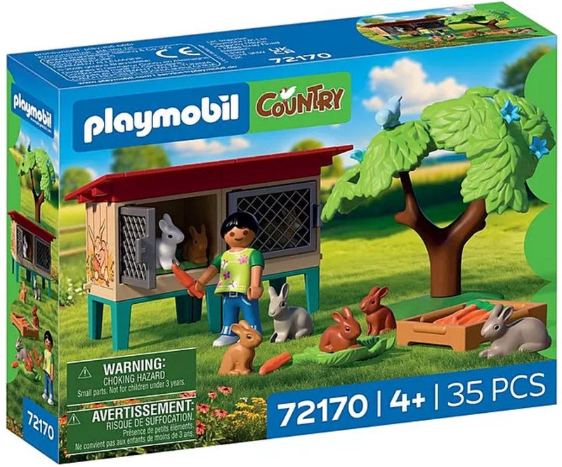 Afbeelding laden in galerijviewer, Playmobil country konijnenhok speelset boerderij dieren 72170.
